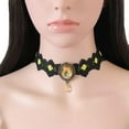 thumbnail image 7 of HOOUN Black Lace Necklace Collar Choker Velvet Crystal Vintage Gothic Chain PendY-lq_-Dark blue, 7 of 7