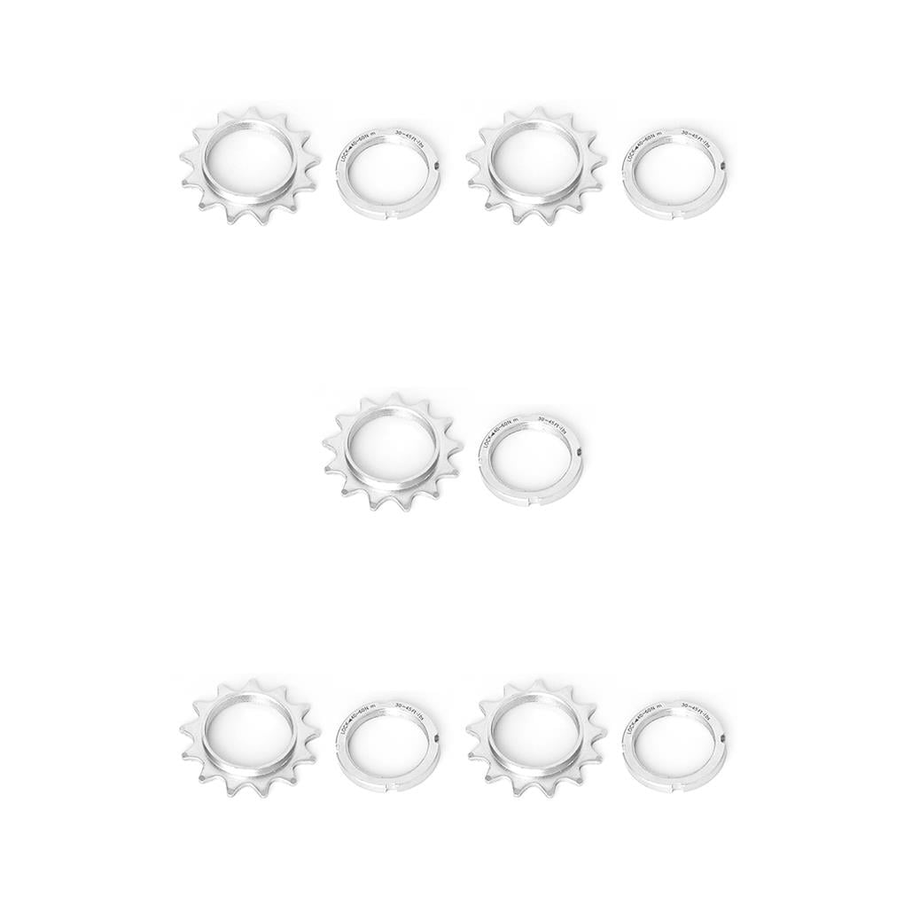 heritaly Roue de Vélo à Vitesse Fixe pour Moyeu Kit de Verrouillage Anneaux de Pignon de Vélo Réparation Entretien Accessoire de Volant 13T 5Ensemble