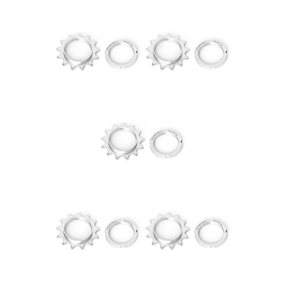 Advancent Rueda de bicicleta de piñón fijo Cogs Anillos de bloqueo de piñón roscado de acero al carbono 13T Type2 NO2