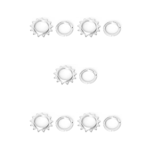 Advancent Rueda de bicicleta de piñón fijo Cogs Anillos de bloqueo de piñón roscado de acero al carbono 13T Type2 NO2
