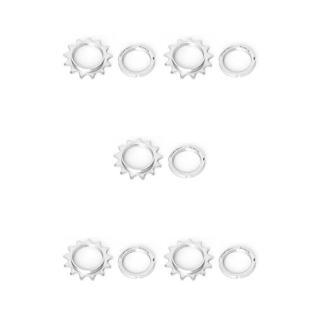heritaly Single Speed Fixed Gear Bike Wheel Cogs for Hub Bicycle Sprocket Lock Rings Kit Repair Maintenance Flywheel Accessory 13T 5Set