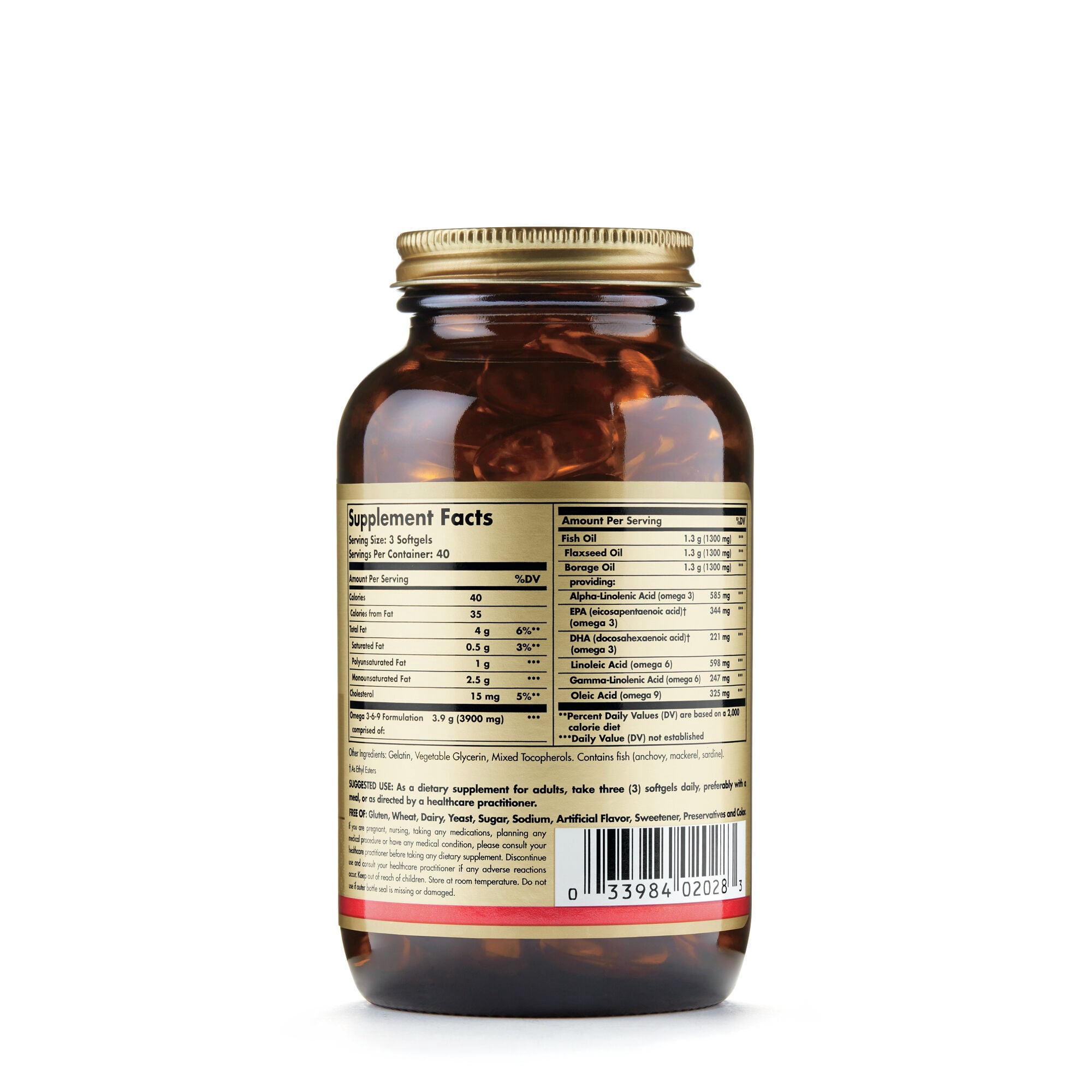 Solgar Omega-3-6-9 EFA 1300 Mg Softgels, 120 Ct