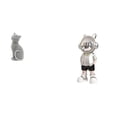 thumbnail image 1 of Figura de escritorio, estatua de gato, estatua de , adorno de resina, escultura decorativa minimalista moderna, adecuada para oficina, hogar, 1 of 8