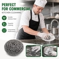 thumbnail image 6 of 20 Pack Steel Wool Scrubber for Kitchen Cleaning, 2.6 Inch Stainless Steel Scrubber Pads, Metal Scrubber for Dishes, Pots, Pans, Ovens, Grills & Sinks, 6 of 7