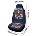 thumbnail image 4 of 2pcs 250 Years Patriotic Symbols Car Seat Covers, Eagle Liberty Bell & Statue of Liberty Print, Universal Fit for Cars SUVs Trucks, Durable Auto Accessories, 4 of 6