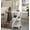 White, variant on Kings Brand Furniture Lionel 3-Tier End Table, Twisted Wood Accent Side Table with Open Storage Shelves, Modern Narrow Nightstand for Living Room, Bedroom, Office or Entryway (Teal)