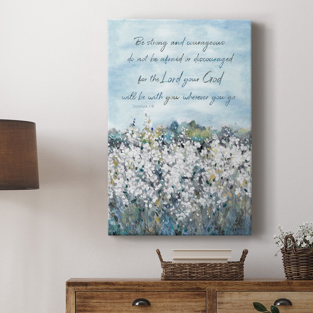 Be Strong Flower Field Premium Gallery Wrapped Canvas - Ready to Hang