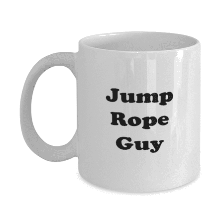 

Funny Jumping Rope Guy Coffee Mug - Jumping Rope Coffee Cup - 11oz White
