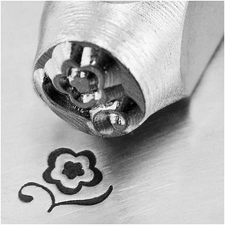 - ImpressArt Metal Punch Stamp 'Blossom' 6mm (1/4 Inch) Design - 1 Piece