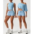 thumbnail image 2 of PISONIC Women Two Piece Workout Sets Tank Top and High Waist Booty Lifting Shorts Gym Yoga Active Outfits, 2 of 8