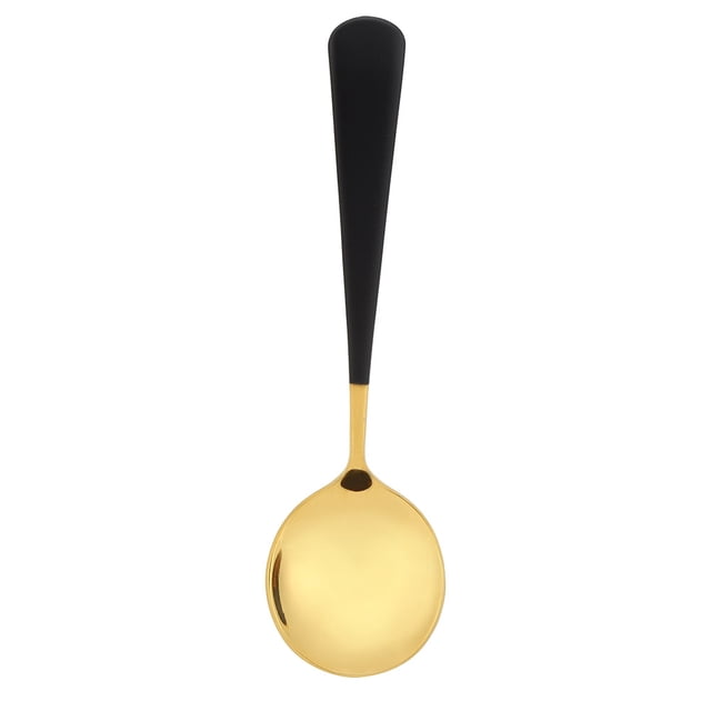 Cuchara de sopa de acero inoxidable para uso doméstico, cuchara redondeada para restaurante, uso doméstico y cocina