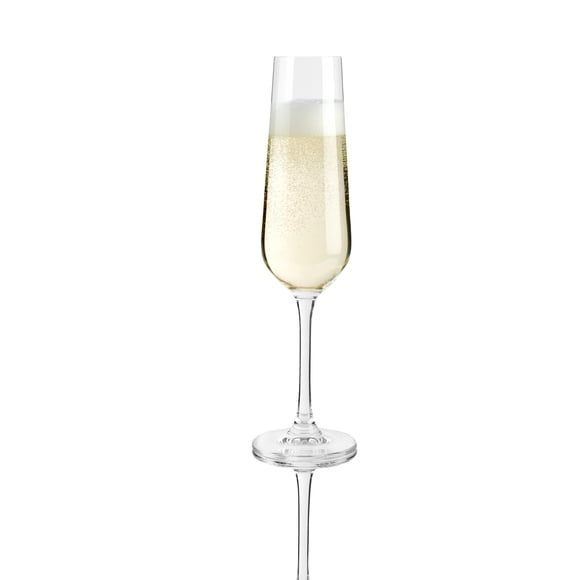 Trudeau Quartz Flûte à Champagne Cristalline Sans Plomb 6,7oz, Boîte de 4, Fabriqué en Europe