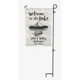 thumbnail image 4 of Printtoo White Welcome To The Lake Outdoor 12.5x18 Inches Double SidedFlagsDouble Sided CampFlagCampsiteFlagPersonalized Camping Flags, 4 of 4