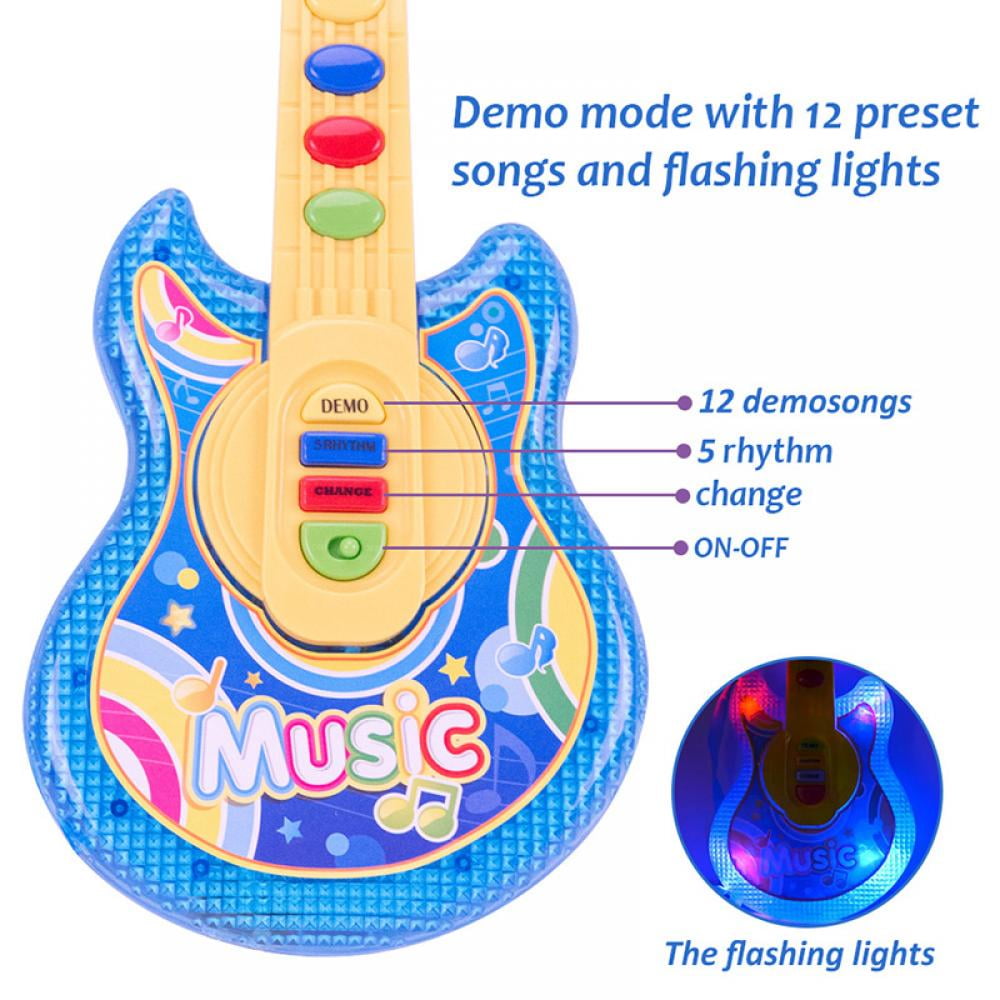 Microphone Set Rock Music Instrument Toy Gift 55cm RR Kids Electric Guitar 