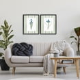 thumbnail image 2 of Stupell Industries Shabby Chic Irises And Stripes Black 2pc Floating Frame Art Set, 17 x 21 each, by Nan, 2 of 7