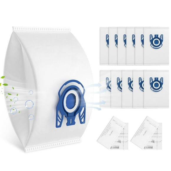 Bolsas para aspiradora LINNIW 3D Airclean GN, paquete de 12 unidades, compatibles con Miele