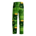 thumbnail image 7 of Fabrcox St Patricks Day Men's Pajama Bottoms Slim Fit Elastic Waist Drawstring Green Shamrocks Print Men Pajama Pants Casual Soft Wide Leg Sleepwear Pants, 7 of 7
