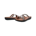 thumbnail image 4 of Fitflop Womens Strata Slide Snake Effect Leather Sandals, Taupe Snake, US 5, 4 of 5