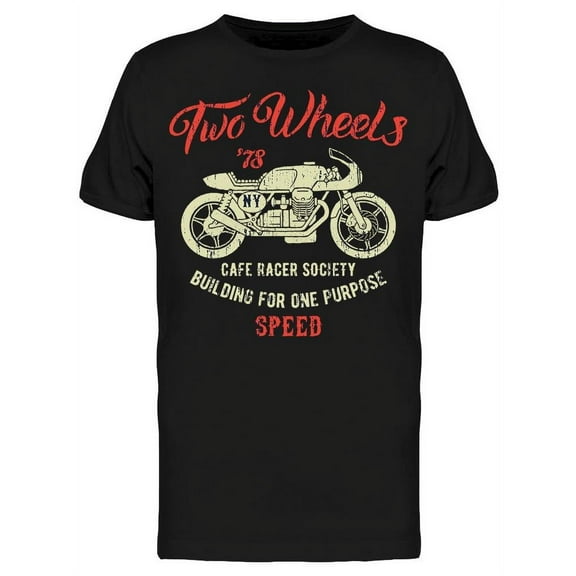 Two Wheels Speed T-Shirt Men -Image by Shutterstock, Male Large