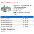 thumbnail image 2 of Fuel Tank Cap - Compatible with 1964 - 1970 Oldsmobile Cutlass 1965 1966 1967 1968 1969, 2 of 2