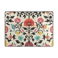 thumbnail image 5 of Yayeee Area Rugs for Living Room 6.7'x4.8' Indoor Non Slip Washable Bedroom Carpet, Beige Red Floral, 5 of 5