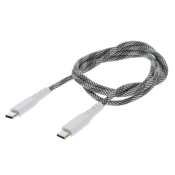 Rove 3ft USB-C to USB-C Braided Cable RV3FTUSBCC Charging Cord for Mobile Devices-Assorted