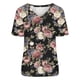 thumbnail image 4 of Camisetas con estampado floral con cuello en V para mujer Blusas femeninas cómodas a la moda Tops OAVQHLG3B Store  lin121212, 4 of 4