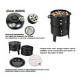 thumbnail image 5 of Outdoor BBQ Grills Outdoor double-layer grill, charcoal wood fired braising and smoking stove,Portable BBQ Grills, 5 of 11