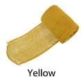 thumbnail image 2 of JubileeYarn Burlap Jute Craft Ribbon - 5.5" x 10 Yards - Yellow - 30 Rolls, 2 of 7