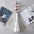 thumbnail image 4 of Unique Bargains Ceramic Vase for Home Decor Tall Matte Flower Vase Ribbed Textured White, 4 of 5