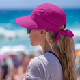 thumbnail image 2 of WGRFFH 2-in-1 Women’s Sun Visor Sun Hat,Zipper Off Ponytail Friendly,Wide Large Brim Sun Hat,Lightweight Quick Dry,Beach Sun Hat,UPF 50+,Summer UV Protection,Foldable for Golf, Gardening, Travel Red, 2 of 8