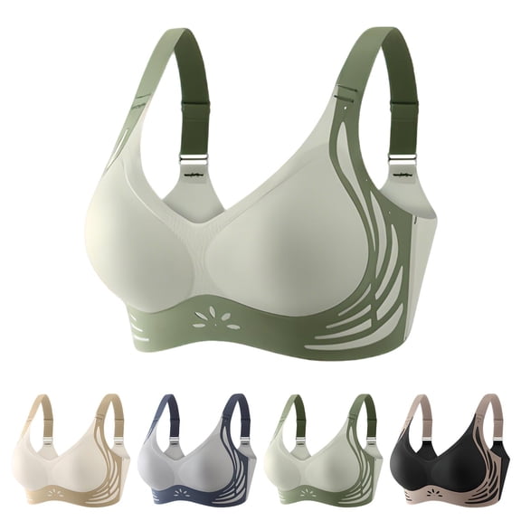 WCJM Gather Bra Soft Comfortable Gather Bra Wireless Up Bra Bra Women Lingerie Everyday Sports Bras Life-Saving Green Bras & Seamless Undies