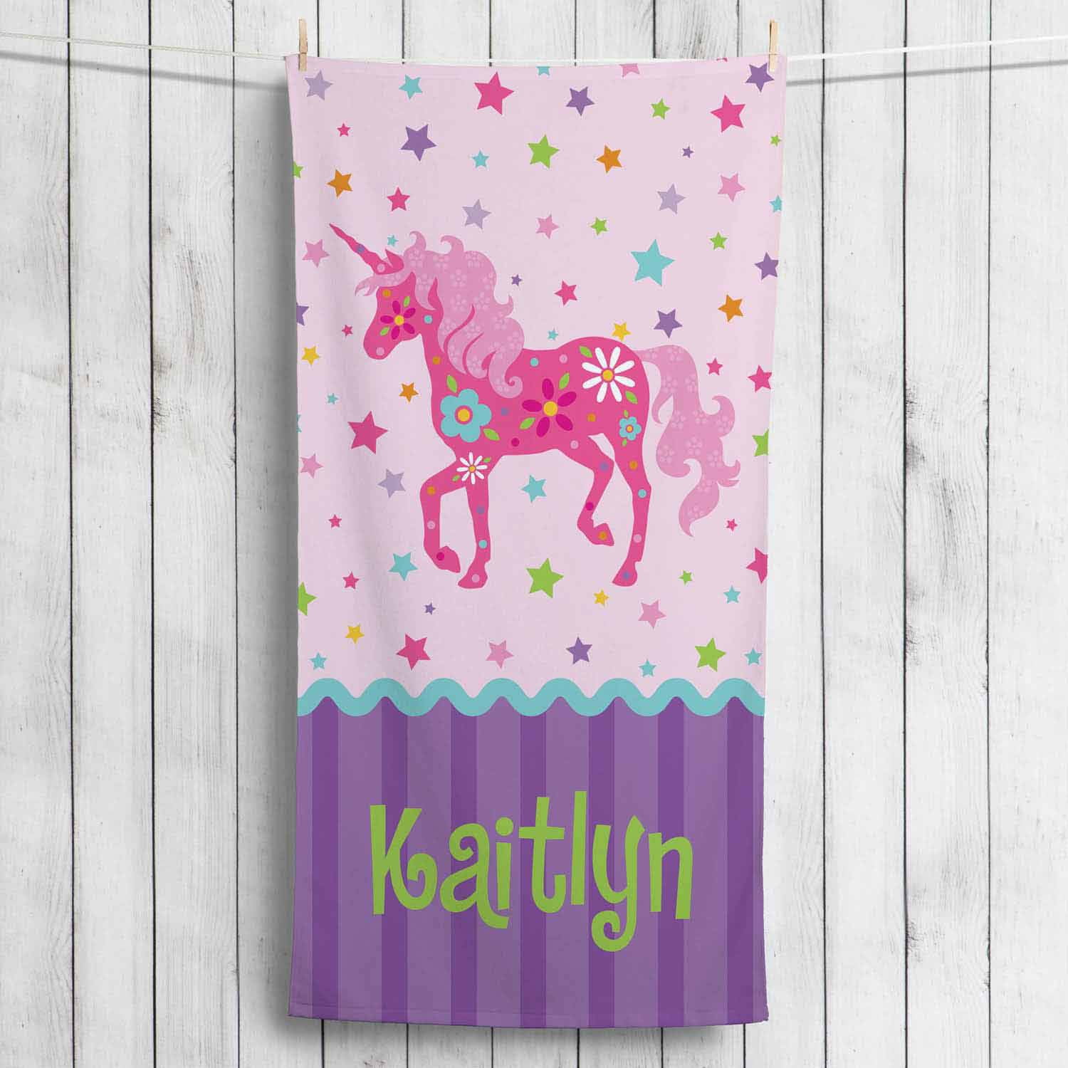 kids unicorn towel