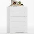 thumbnail image 2 of Aiho 6 Drawer Dresser with Cutout Handles, Wood Storage Cabinet for Bedroom, White, 2 of 8