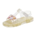 thumbnail image 3 of Tigivemen Jelly Sandals for Girls Toddler Summer Shoes Casual Water Beach Flat Sandals for Toddlers Gold Size 8, 3 of 9