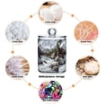 thumbnail image 6 of Yayeee 2 Pack Qtip Holder Bathroom Cotton Swab Canister with Lid Clear Dispenser Set, River and Mountains, 6 of 6