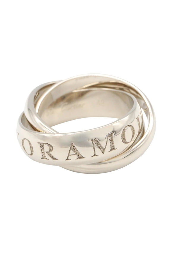 Pre-Owned Cartier Trinity Ring, Jewelry, 18KWG (White Gold), Women's, Silver Tone