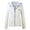 White, variant on Womens Zip Belt Slim Coat, Motorcycle Style Leather Jacket, Stand Collar