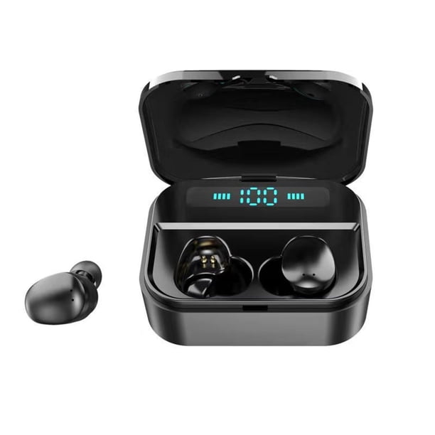 Auriculares Bluetooth Inalámbricos, Pantalla de Pantalla Digital Led con Chip 5.3, 12x9x3.8cm, Auriculares de Sonido Envolvente Estéreo Hifi, Sonido Envolvente Inalámbrico