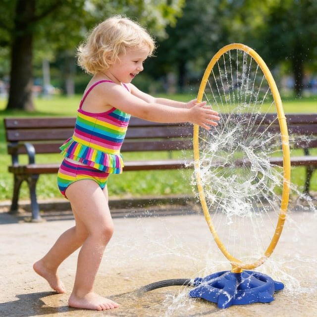 YWIYIUD 1 Set Portable Garden Rotating Sprinkler Toy Suitable for Adults and Teens Summer Outdoor Family Interactive Sprinkler Toy for Garden Backyard and Beach