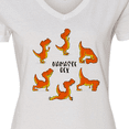 thumbnail image 4 of Inktastic Namaste Rex Yoga Master Women's V-Neck T-Shirt, 4 of 5