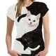 thumbnail image 2 of Camiseta con estampado 3D de dos gatos para hombre y mujer, camisa de manga corta, XXS, verano, 2021, 2 of 4