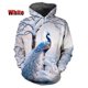 thumbnail image 3 of Sudadera con capucha hermosa de pavo real para hombre, suéteres para hombre, sudaderas con capucha con estampado 3D de animales del zoológico Maurya, ropa para mujer, moda Harajuku, sudadera con capuc, 3 of 5