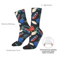 thumbnail image 4 of Daiia Bowling Ball Print Crew Socks – Soft Breathable Long Socks for Men & Women, Moisture-Wicking & Comfortable Daily Wear Socks, One-Size Fits Most (US 5-11), 4 of 6