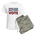 thumbnail image 5 of CafePress - Your Voice Matters Women's Light Pajamas - Women's Short Sleeve Print T-Shirt and Pants Light Cotton Pajama Set, 5 of 7