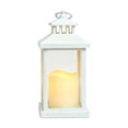 thumbnail image 2 of Christmas Lantern, LED Candle Lamp, Vintage Lantern Silhouette with Flameless Light for Mantels Tabletops Windows and Party Displays, Metal Frame and Plastic for Seasonal Home Use, 2 of 7