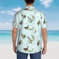 thumbnail image 4 of Honeii Duck Animals Farm Print Men’s Hawaiian Shirt,Classic Button-Down Short Sleeve Shirt, for Beach, Vacation, and Outdoor Activities,3X-Large, 4 of 7