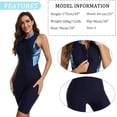 thumbnail image 2 of Traje de baño Boyleg para mujer, de manga larga, para buceo, con protección contra erupciones, para entrenamiento modesto., 2 of 5