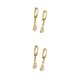 thumbnail image 4 of Pendientes Qarigey Forma De Guitarra 2 Piezas Joyería De Bucle De Circón Brillante Para Mujeres Y Hombres Clip De Oreja Llamativo Oro, 4 of 6