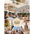 thumbnail image 5 of Spring Floral Table Cloth, Middle Century Summer Botanical Boho Waterproof Tablecloth for Rectangle Tables, Reusable Washable Fabric Table Cover for Restaurant Kitchen Dining Tables 60"x84", 5 of 6